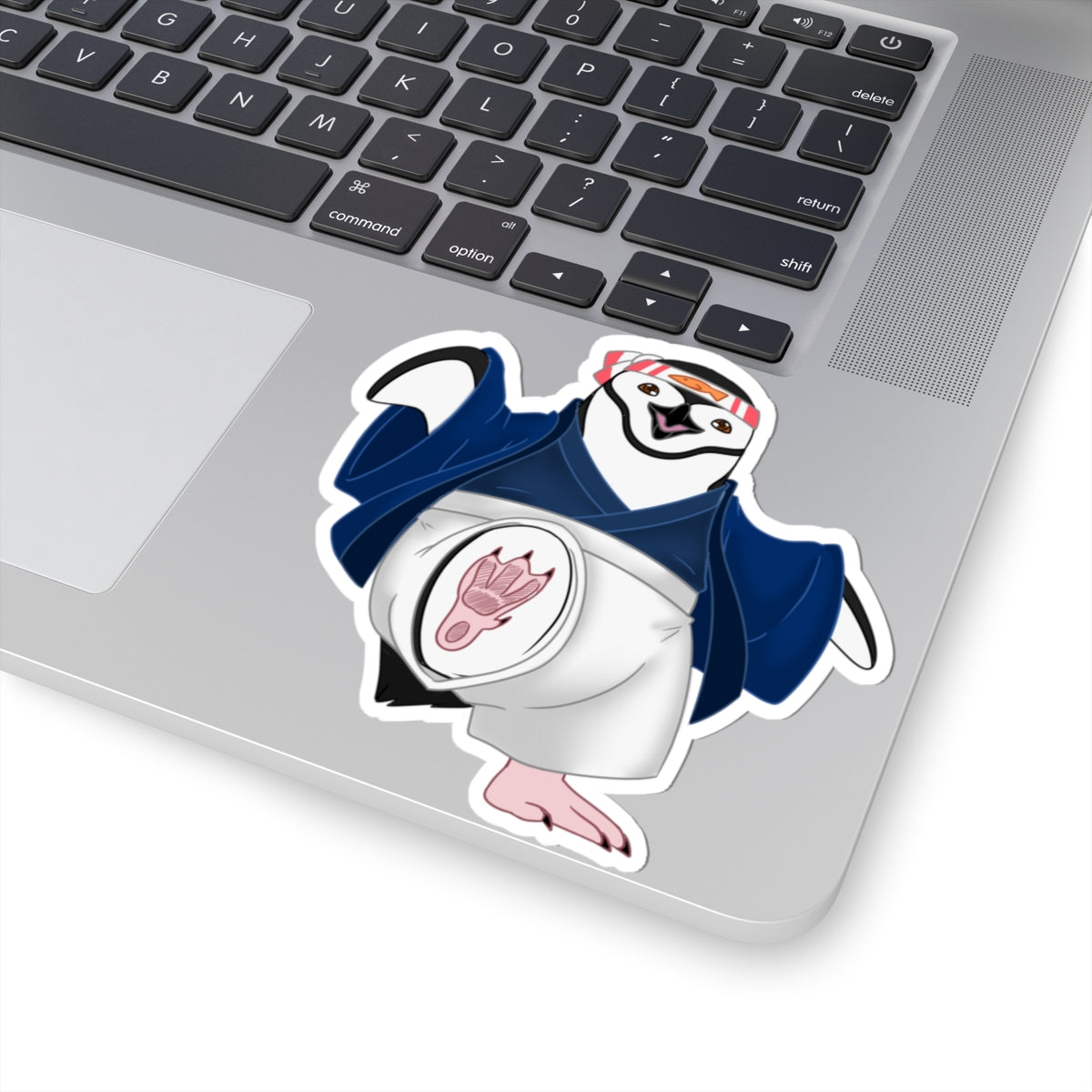 Chinstrap Penguin in Japanese Festival-style Attire Kiss-Cut Sticker